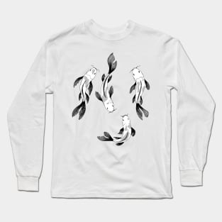 Hand drawn Koi fish design Long Sleeve T-Shirt